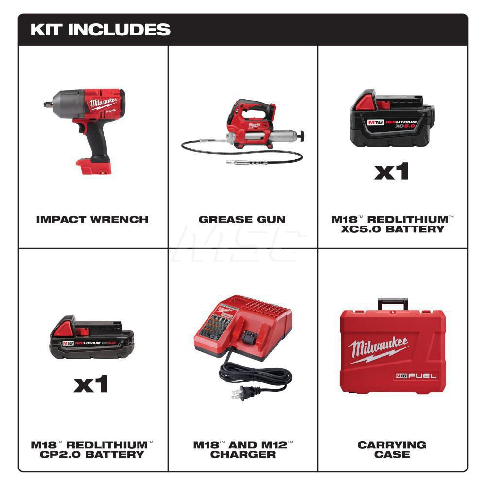 Milwaukee Tool - Cordless Impact Wrench: 18V, 1/2