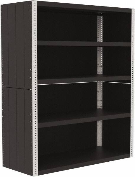 4 Shelves, 10,000 Lb Capacity, Enclosed Shelving