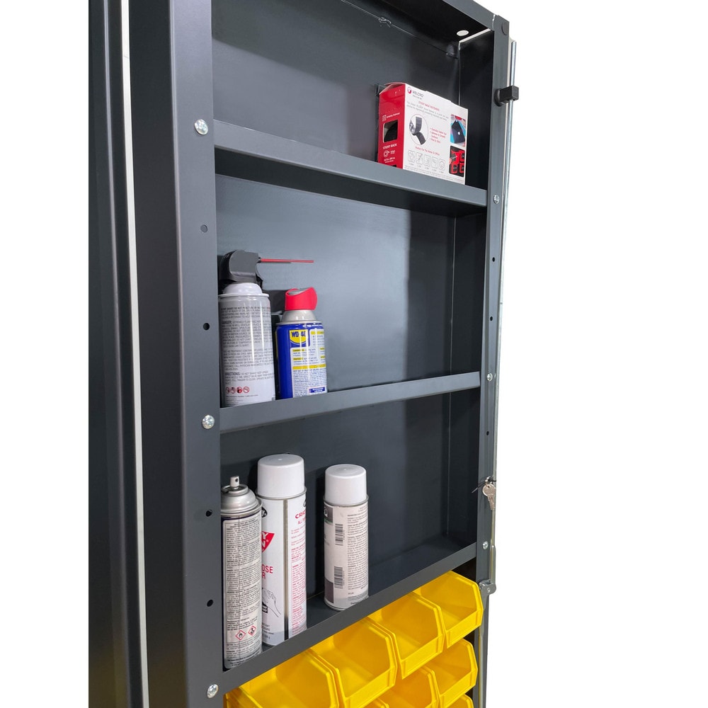 Quantum Storage - Bin Storage Cabinet: 36″ Wide, 24″ Deep, 72″ High -  48517650 - MSC Industrial Supply