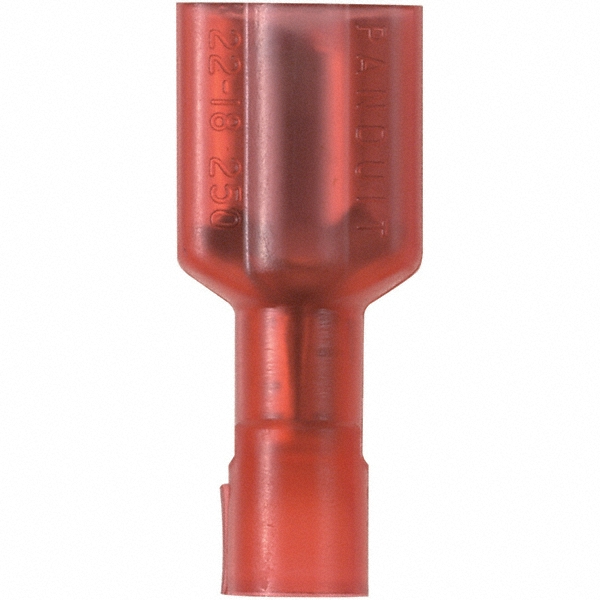 Panduit Wire Disconnect Female, Red, Nylon, 2218 AWG, 0.35" Tab