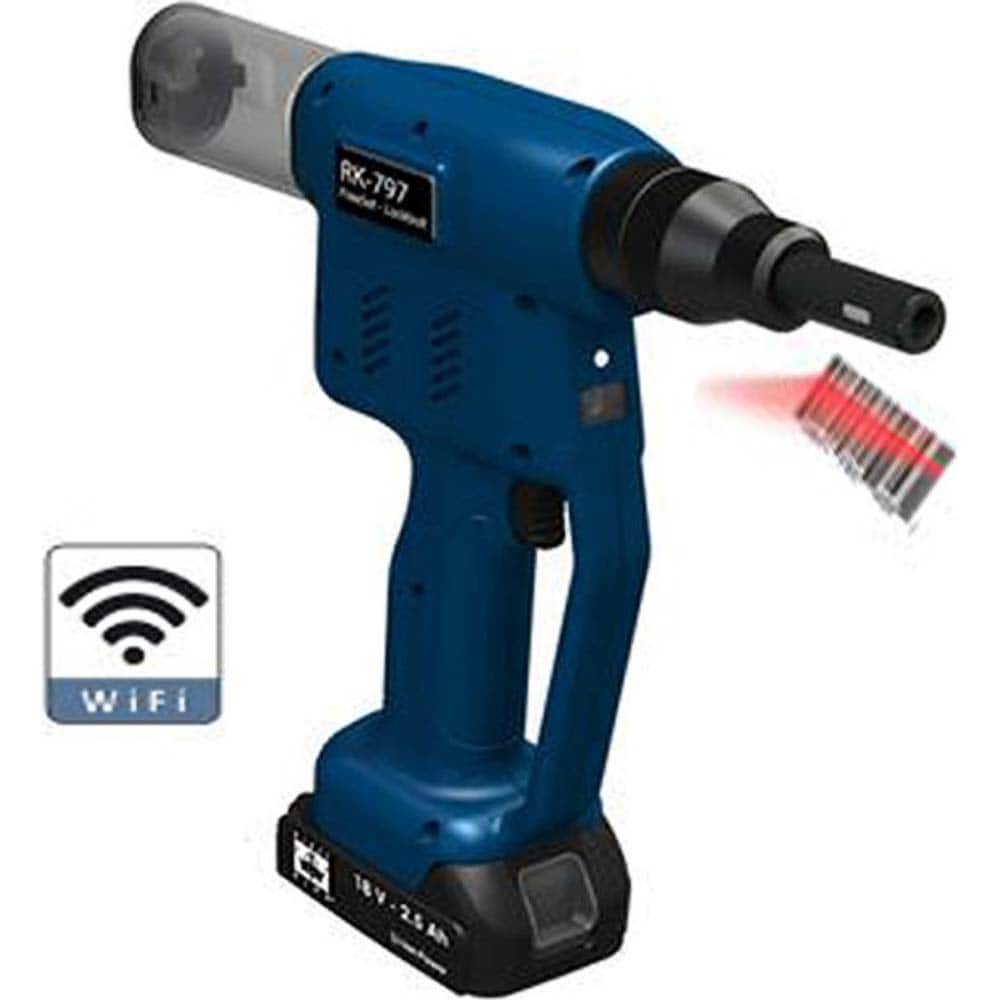 Cordless Riveters; Voltage: 18 V ; Stroke Length (Decimal Inch): 1.0000 ; Pull Force (Lb.): 4000 ; Batteries Included: Yes ; Closed End Rivet Capacity: All up to 1/4 in ; Mandrel Collection: Yes