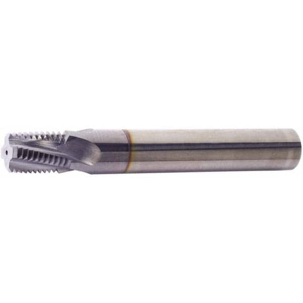 Vargus 80328 Helical Flute Thread Mill: 1/16-27, Internal & External, 3 Flute, 1/4" Shank Dia, Solid Carbide 