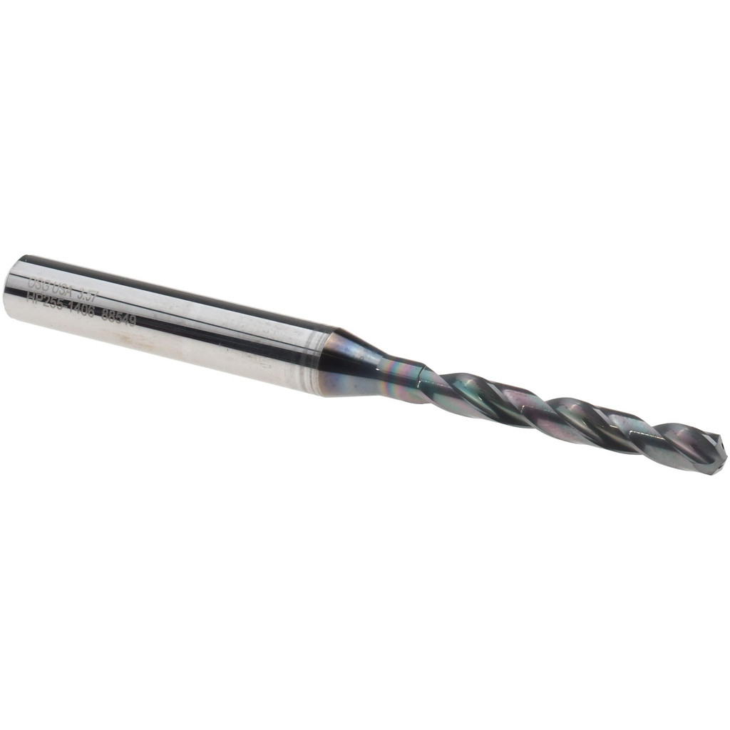 OSG | HY-PRO Jobber Length Drill Bit: 9/64" (0.1406) Dia, 140 deg, Solid Carbide - Multi-layer Finish, 2.5984" OAL, Right Hand Cut, Regular Spiral
