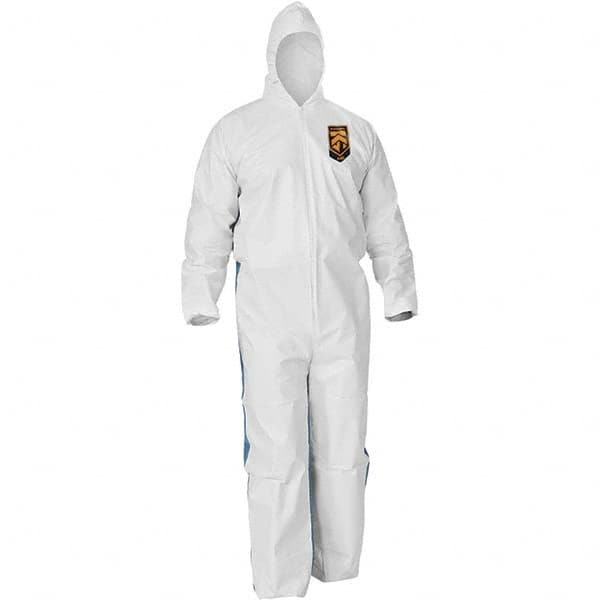 Disposable Coveralls: Size Large, SMS, Zipper Closure