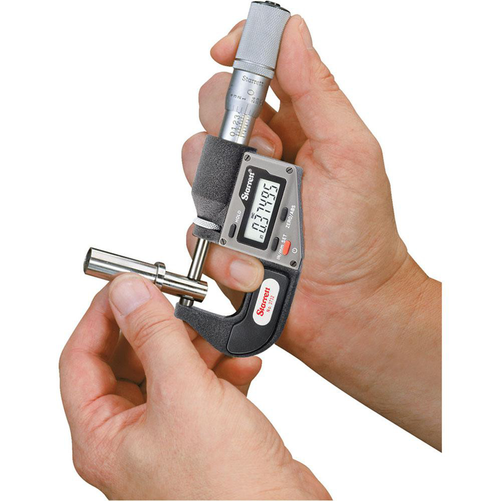 Starrett Electronic Outside Micrometer MicroLapped Carbide Face