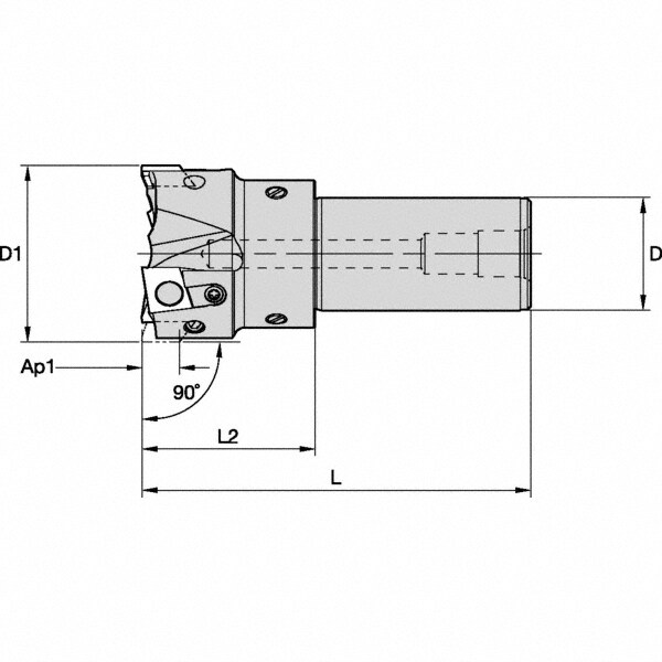 Kennametal - 50mm Cut Diam, 9.5mm Max Depth, 32mm Shank Diam ...