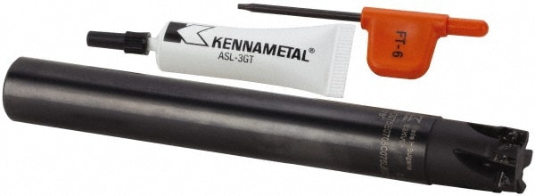 Kennametal 5190089 18.92mm Cut Diam, 6.93mm Max Depth, 3/4" Shank Diam, Cylindrical Shank, 6" OAL Indexable Square-Shoulder End Mill Image