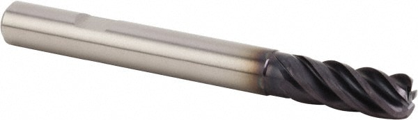 Kennametal 3524546 Corner Radius End Mill: 0.315" Dia, 0.748" LOC, 0.0079" Radius, 5 Flutes, Solid Carbide Image