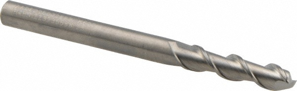 Kennametal 3876364 Corner Radius End Mill: 1/4" Dia, 1" LOC, 0.03" Radius, 2 Flutes, Solid Carbide Image