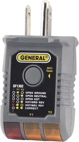 120 VAC Max Voltage, Receptacle Tester with GFCI