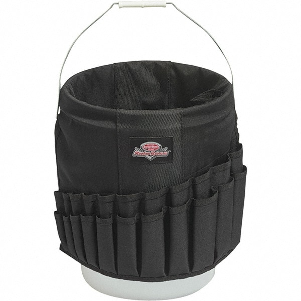32 Pocket Canvas 5-Gallon Bucket Organizer - with Drill Holster designed to  fit over buckets and