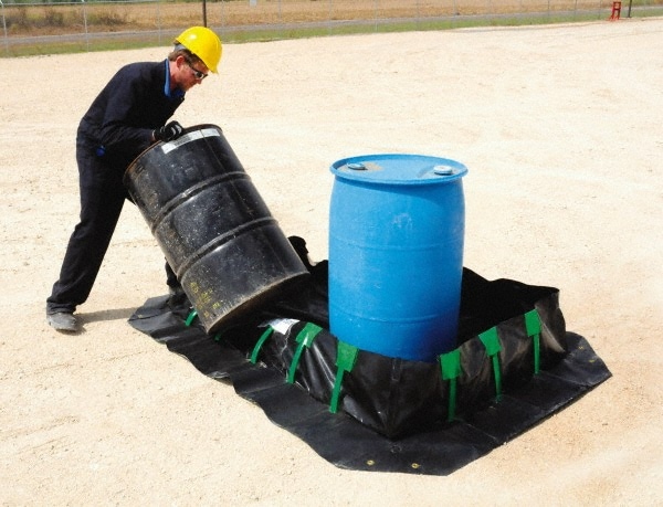 Ultra-Spill Collapsible Berm: 1,795 gal Capacity, 20' Long, 11.67' Wide, 12" High