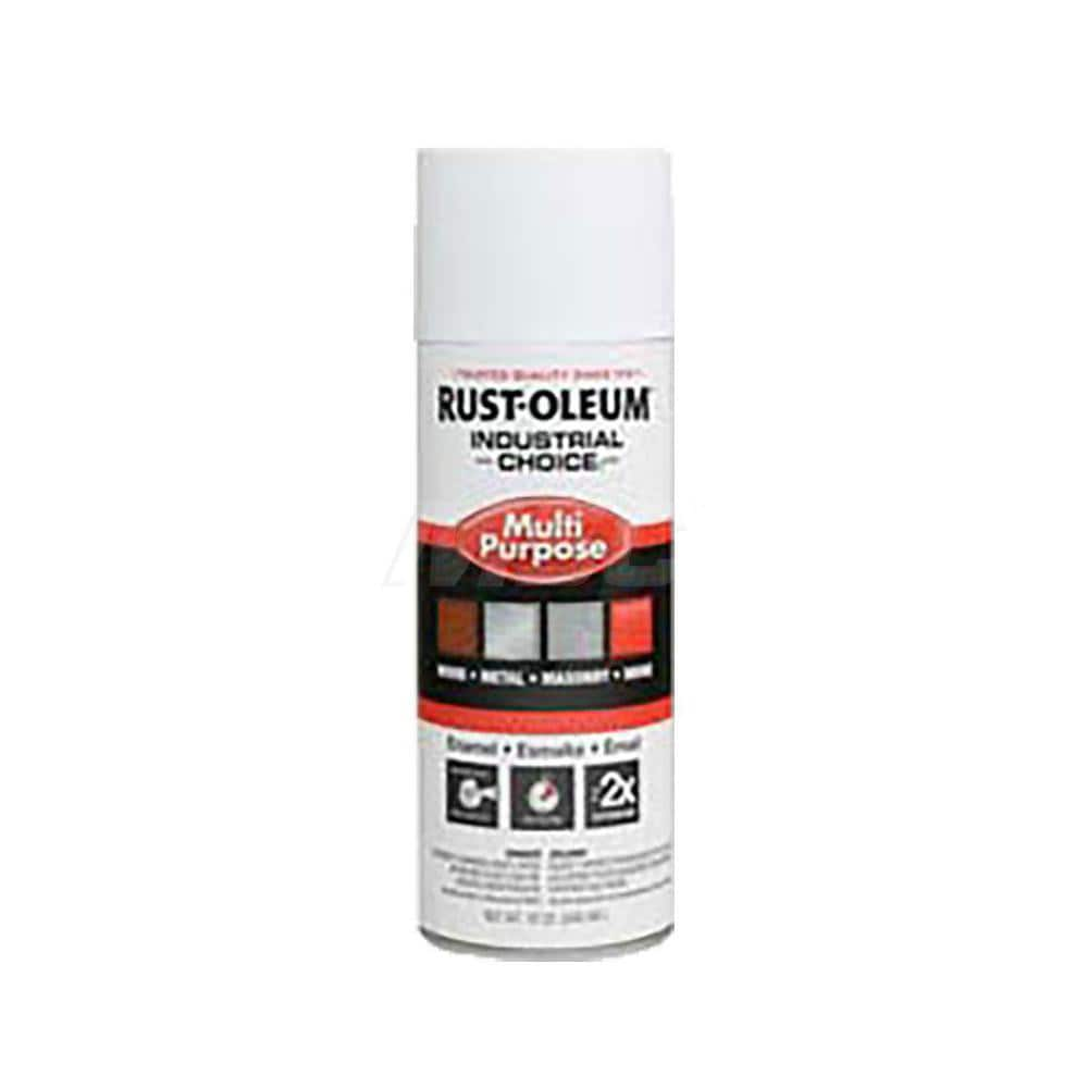 Rust-Oleum - Enamel Spray Paint: White, Semi-Gloss, 12 oz | MSC ...