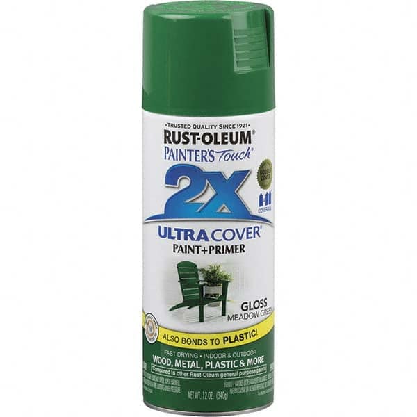Rust-Oleum - Enamel Spray Paint: Meadow Green, Gloss, 12 oz