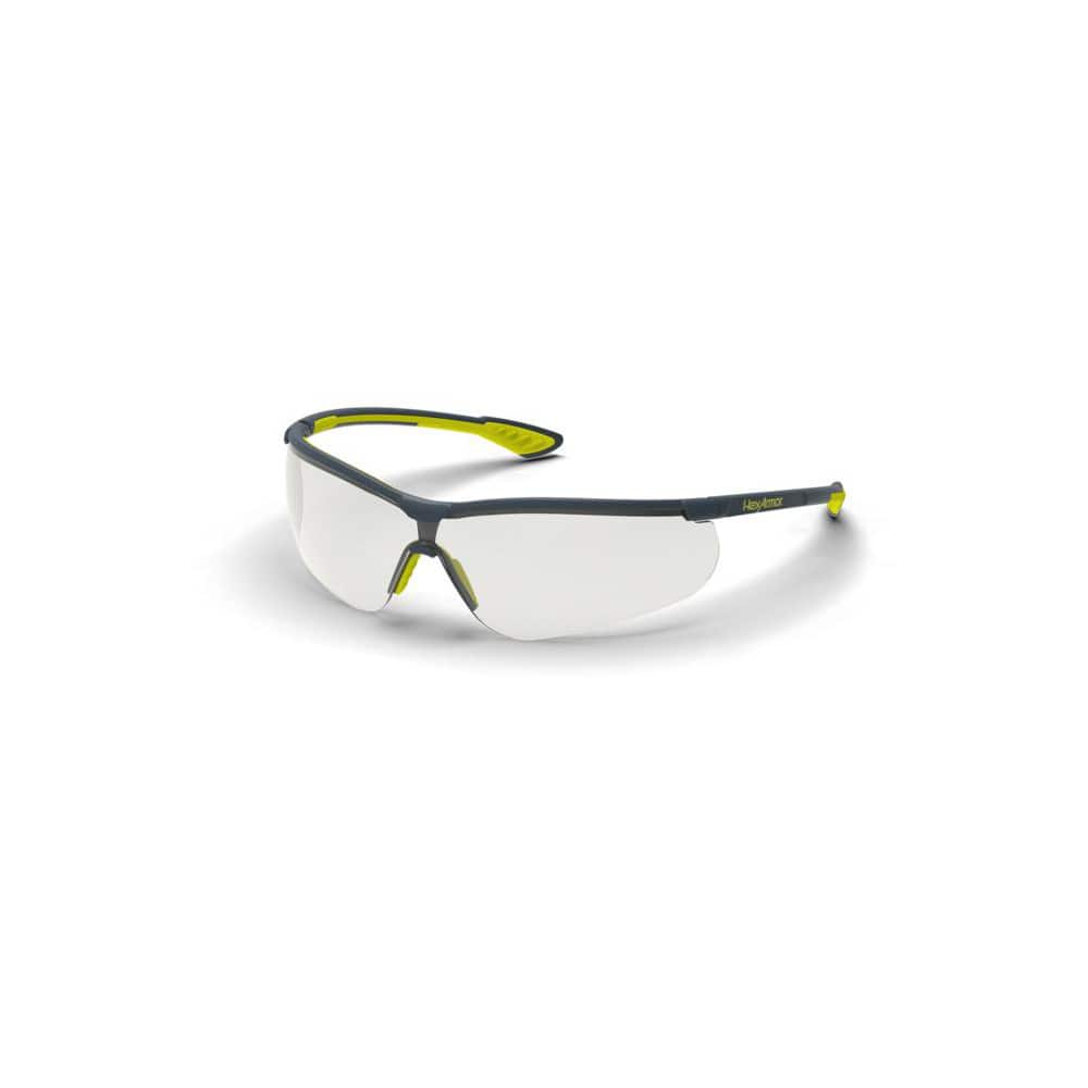 HexArmor. 11-15005-08 Safety Glass: Anti-Fog & Scratch-Resistant, Polycarbonate, Gray Lenses, Full-Framed, UV Protection 