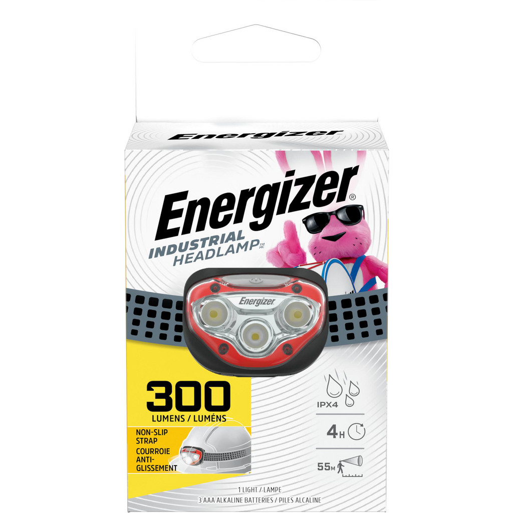 Photos - Flashlight Energizer ® Headlamp: LED Bulb, 300 Lumens - Red Body, 3 Alkaline Batteries Included | Part #HDBIN32E Red HDBIN32E