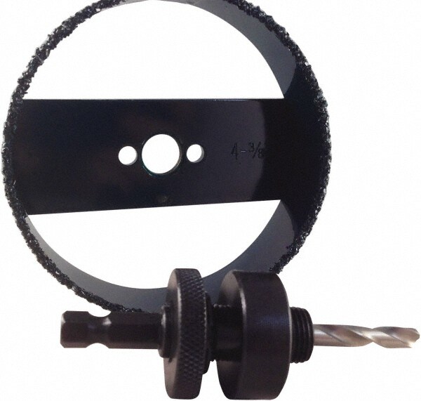 Electrician's Hole Saw Kit: 3 Pc, 6-3/8" Dia