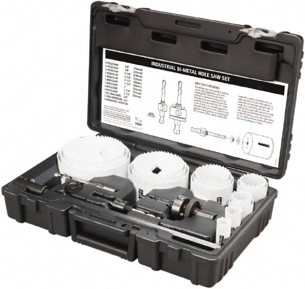 Disston Industrial Hole Saw Kit 20 Pc 3 4 to 4 1 2 Dia