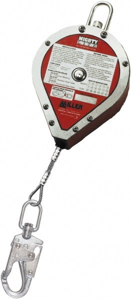 Miller RL20G-Z7/20FT Self-Retracting Lifeline: 310 lb Capacity, Steel Twist-Lock Carabiner Image