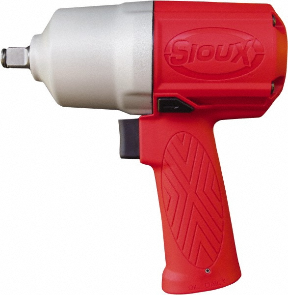 Air Impact Wrench: 1/2" Drive, 11,000 RPM, 780 ft/lb - 1/4" Inlet, 4 CFM, 90 psi, 1,250 BPM, Pistol Grip, Handle Exhaust