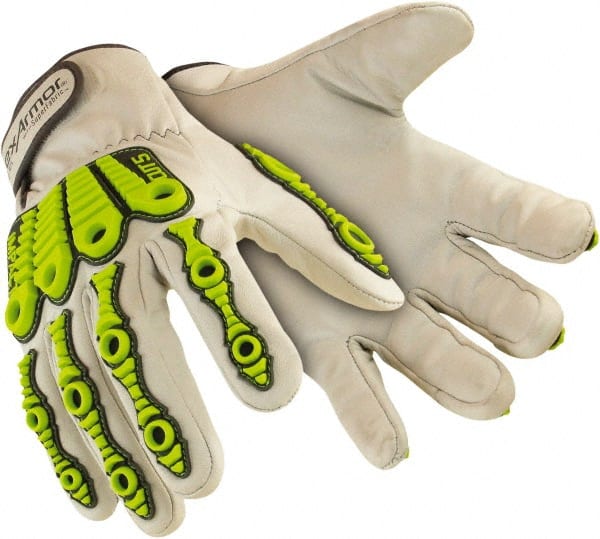 HexArmor. 4080-S (7) Cut, Puncture & Abrasive-Resistant Gloves: Size S, ANSI Cut A8, ANSI Puncture 4, Goatskin Leather 