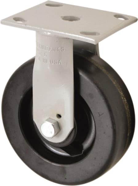 Fairbanks Rigid Top Plate Caster Rubber Molded On 70 Durometer 6