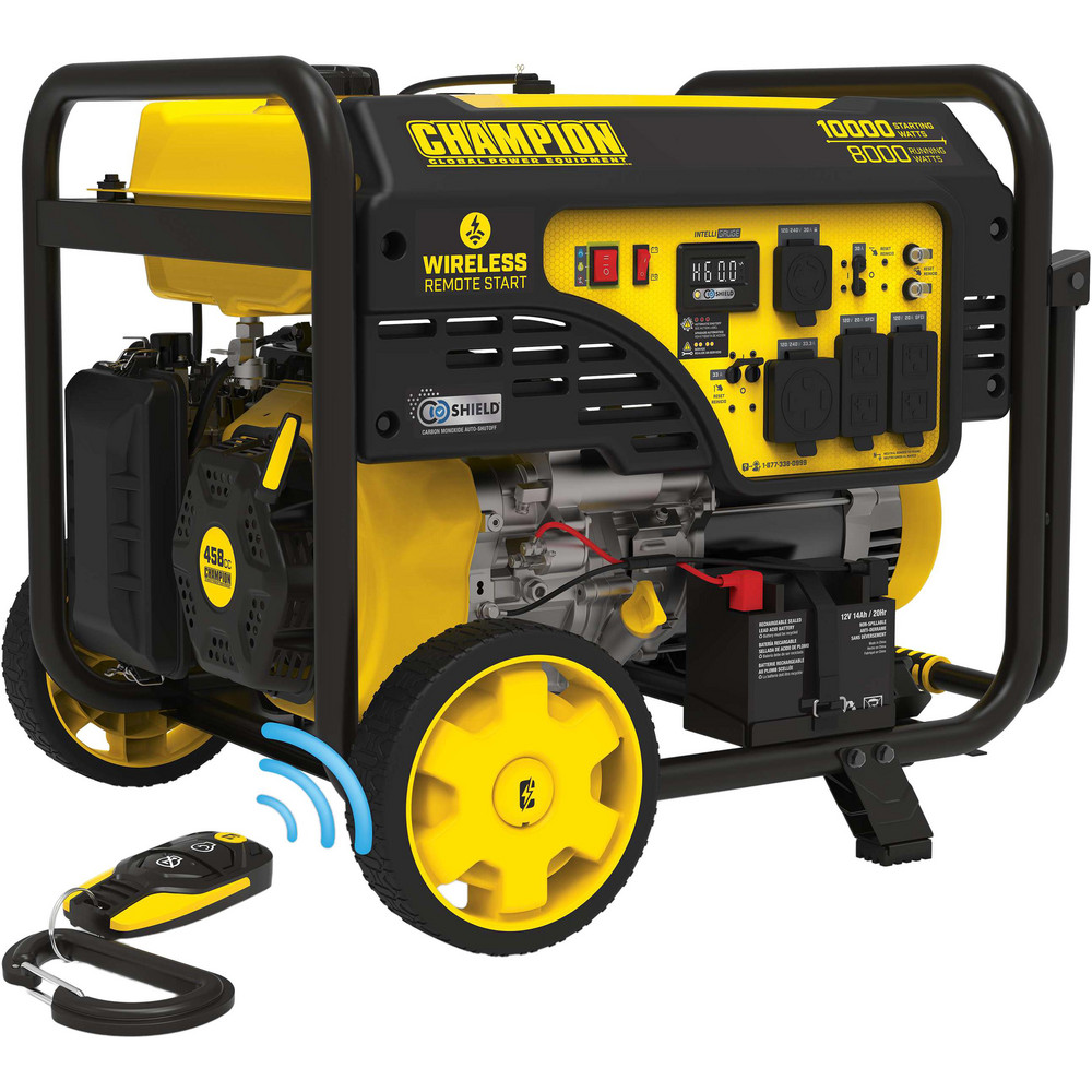 Portable Power Generators: Fuel Type: Gasoline; Starting Method: Electric, Recoil; Running Watts: 8; Wattage (kW): 10