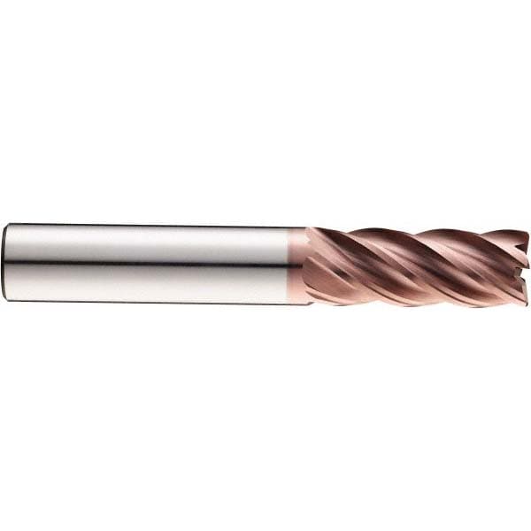 SGS 37145 Corner Radius End Mill: 1" Dia, 2" LOC, 0.03" Radius, 5 Flutes, Solid Carbide 