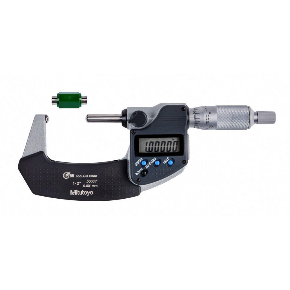 Spherical Face Micrometers: Minimum Measurement (Decimal Inch): 1; Operation Type: Electronic; Anvil Type: Spherical
