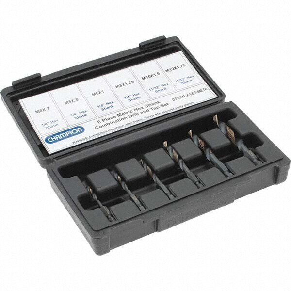 Metric, High Speed Steel Combination Drill and Tap Set