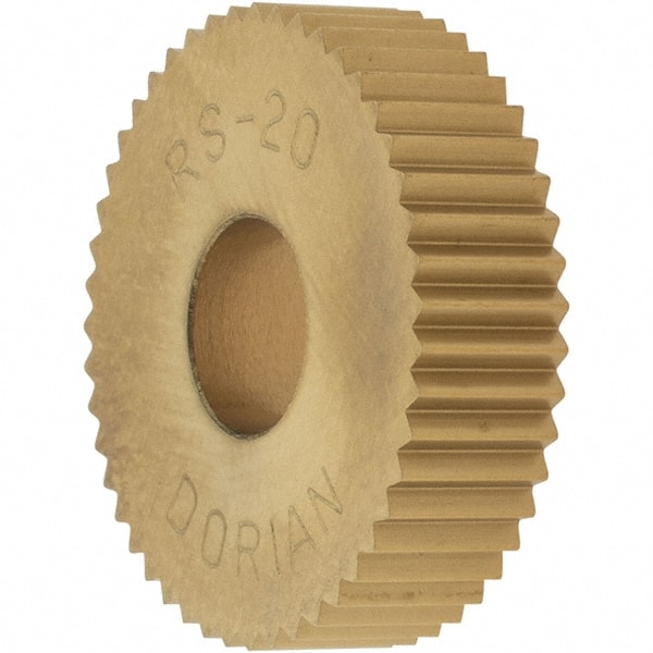 Dorian Tool 73310126509 Standard Knurl Wheel: 3/4" Dia, 90 ° Tooth Angle, 20 TPI, Straight, High Speed Steel 
