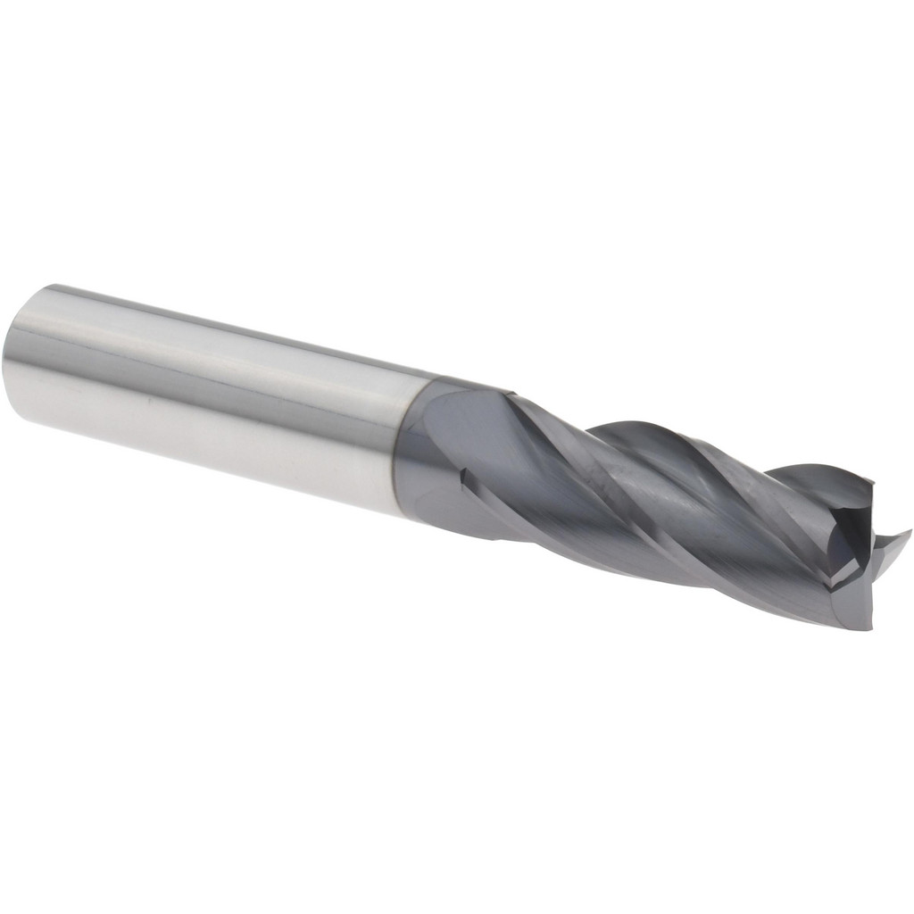Harvey Tool 15224-C3 Square End Mill: 3/8 Dia, 1 LOC, 3/8 Shank Dia, 2-1/2 OAL, 4 Flutes, Solid Carbide Image