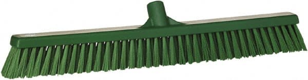 Push Broom: 24" Wide, Polyester Bristle