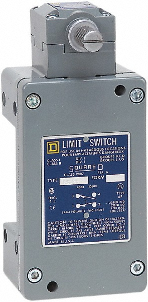 Square D 9007CR53B2 General Purpose Limit Switch: SPDT, NC, Rotary Head, Side Image