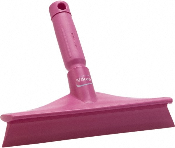 Squeegee: 9.84" Blade Width, Rubber Blade, Threaded Handle Connection