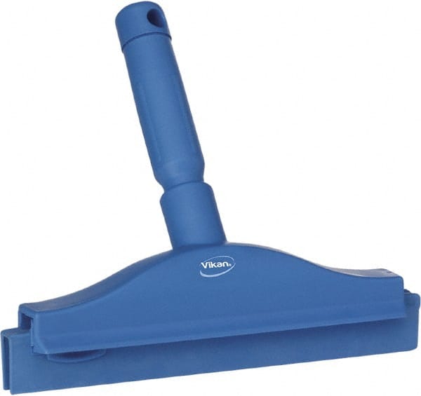 Squeegee: 10" Blade Width, Rubber Blade, Threaded Handle Connection