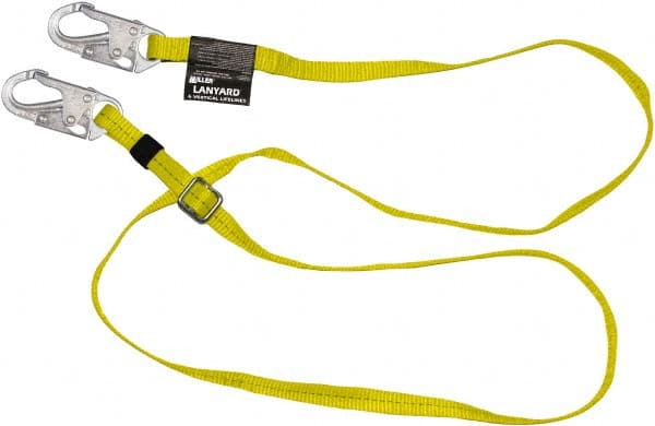 Miller 210WLS-Z7/6FTYL 6 Long, 310 Lb Capacity, 1 Leg Locking Snap Hook Harness Positioning/Restraint Lanyard 