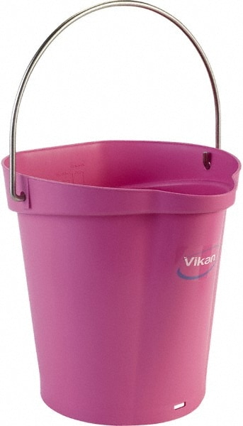 2 Gallon Pink Plastic Pail with Metal Handle