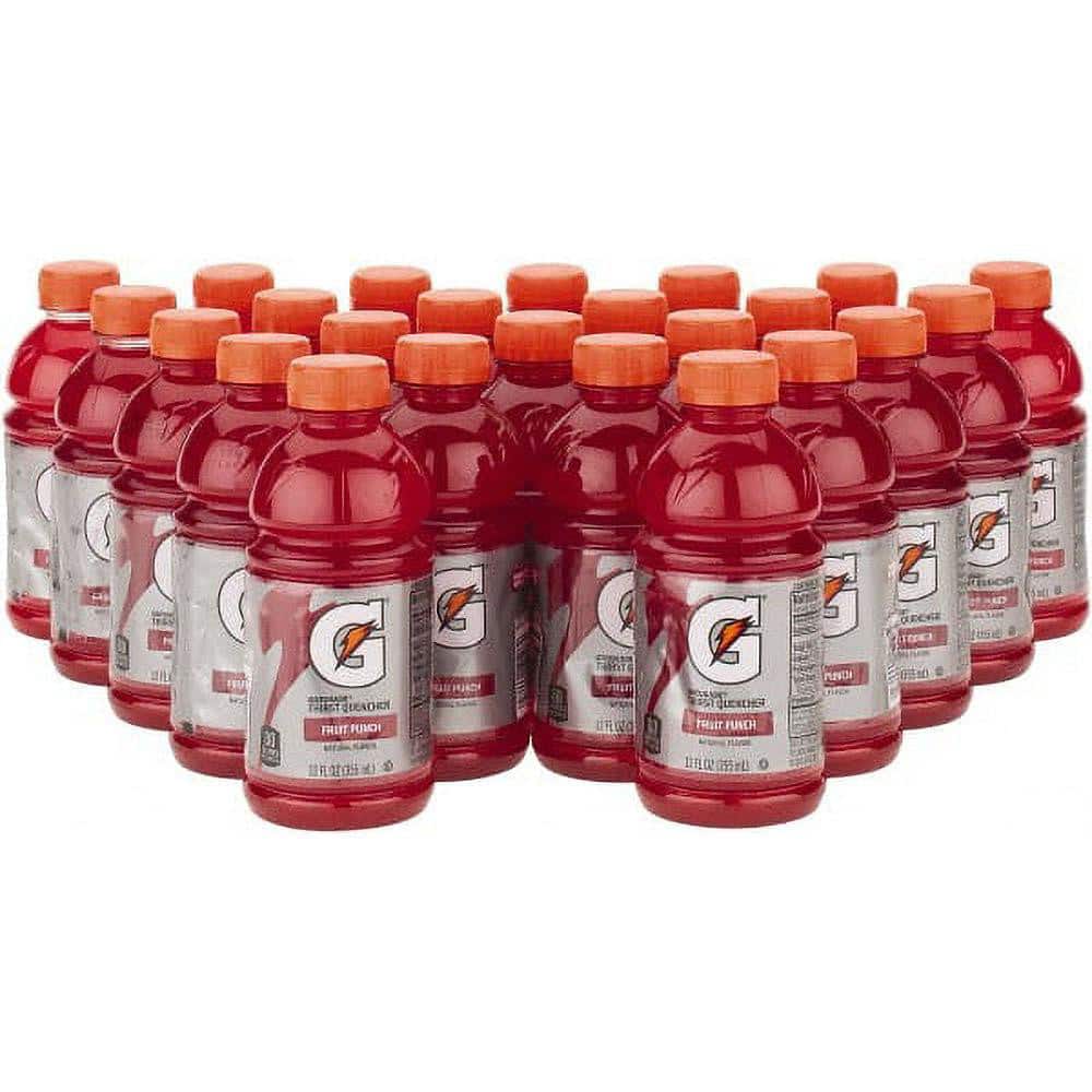 Activity Drink: 12 oz, Bottle, Fruit Punch, Ready-to-Drink: Yields 12 oz