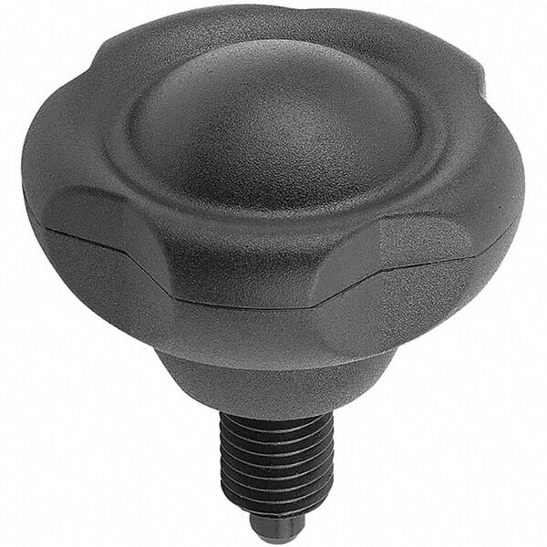 M10x1, 13mm Thread Length, 5mm Plunger Diam, Lock & Clamp Knob Handle Indexing Plunger