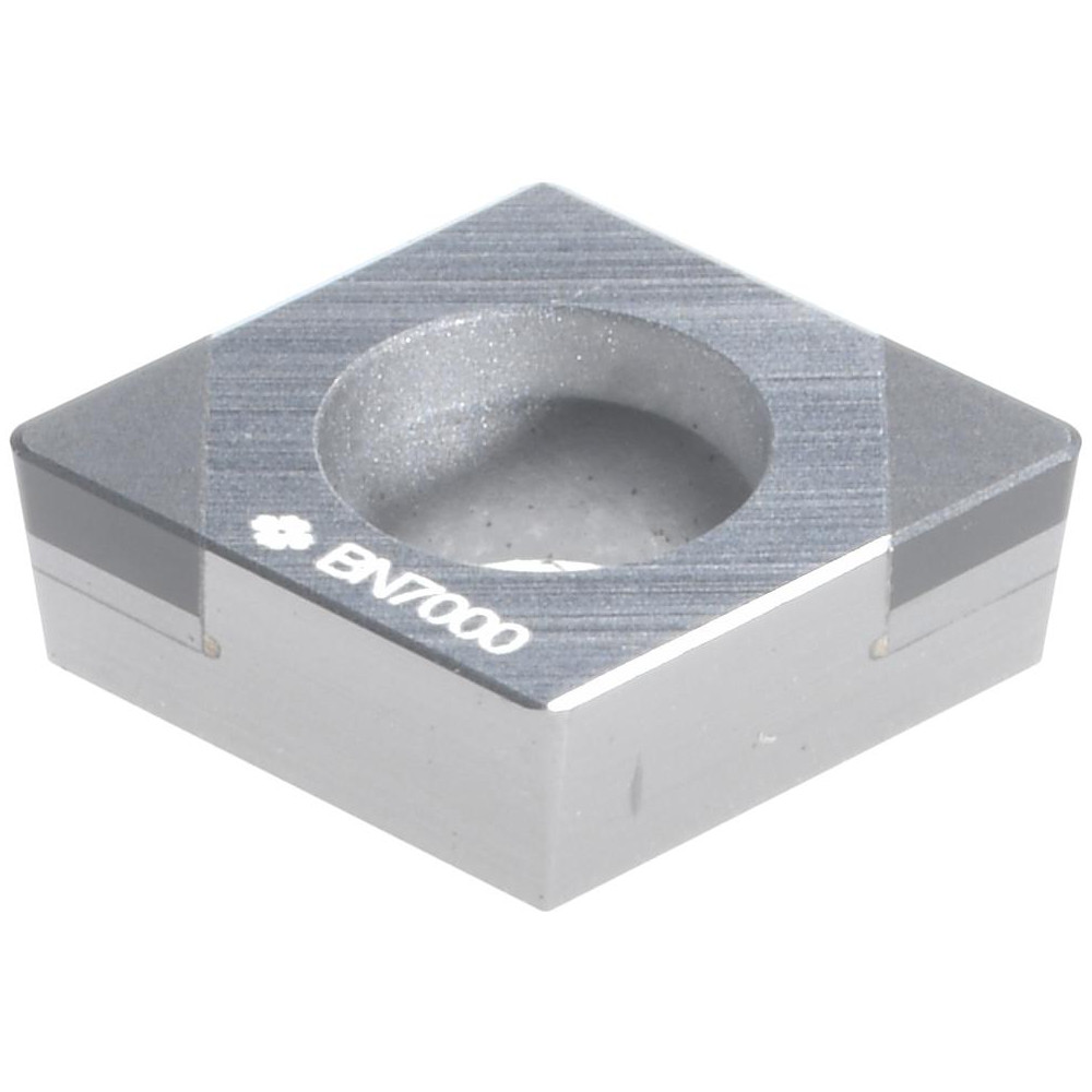 Turning Insert: 2NUCCGA21.51 BN7000, PCBN - Coated Finish, Neutral, 0.0906" Long, 0.2500" Inscribed Circle, 0.0156" Corner Radius, 80.00 deg C - Diamond (Rhombic) 80-Deg, Series CCG