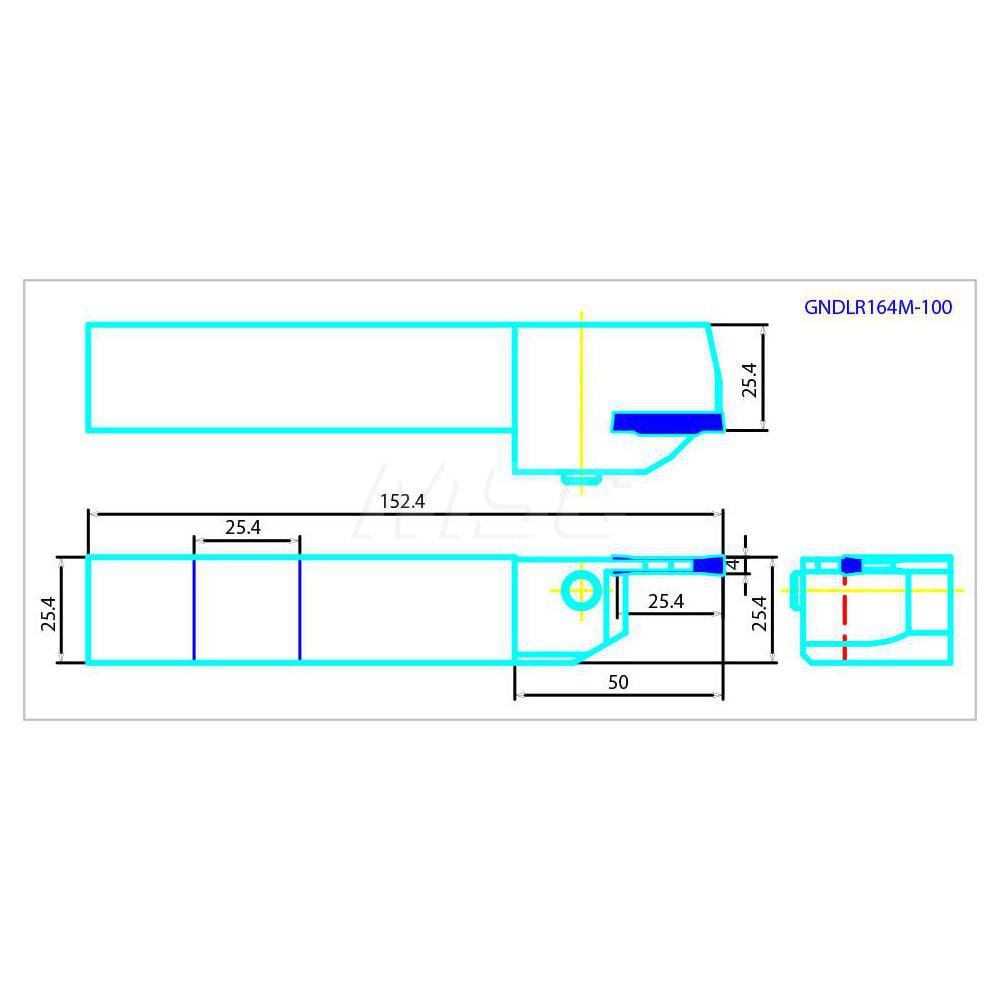 Sumitomo - Indexable Grooving Toolholder: GNDLR164M 100, External