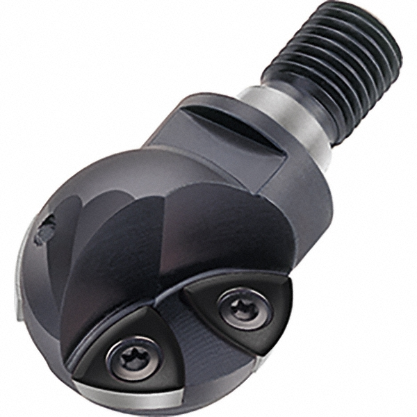 Walter Indexable Ball Nose End Mill 1.26" Cut Dia, Steel, 2.48" OAL