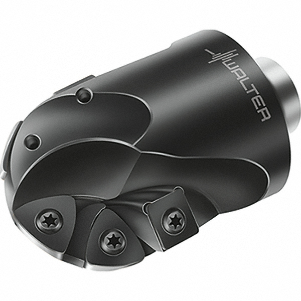 Walter Indexable Ball Nose End Mill 1.969" Cut Dia, Steel, 4.606