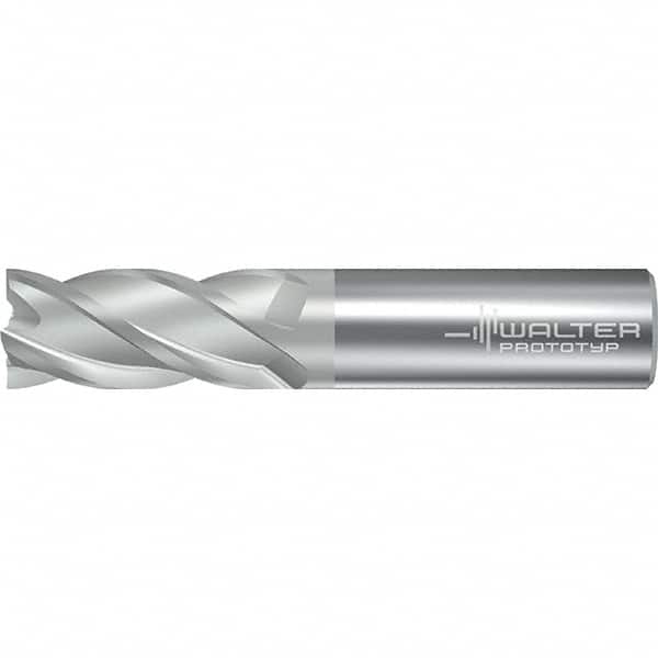 Walter-Prototyp 6519028 Square End Mill: 1/2 Dia, 1 LOC, 1/2 Shank Dia, 3.5 OAL, 4 Flutes, Solid Carbide 