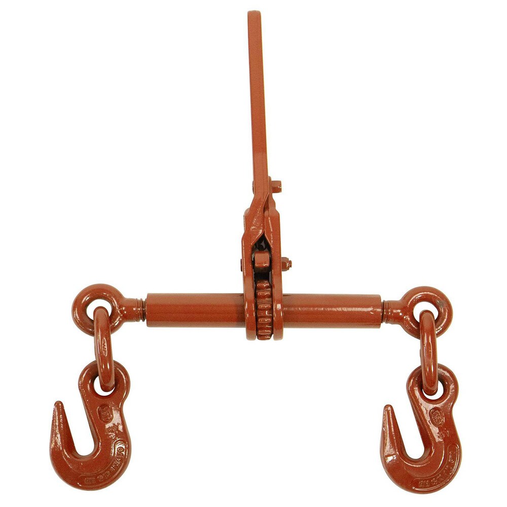 Loadbinders; Type: Ratchet ; Maximum Chain Size (Inch): 0.635in ; Minimum Chain Size (Inch): 0.50in ; Work Load Limit: 13000lb ; Take Up Length: 8in ; Fitting Type: Clevis End