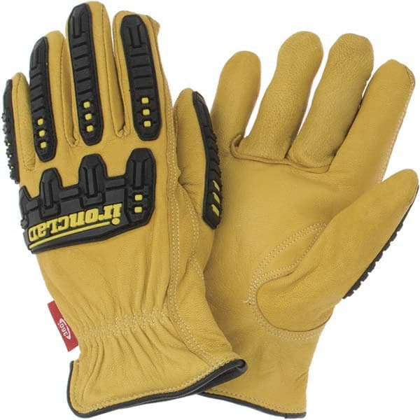 Ironclad ILD-IMPC5-02-S Cut, Puncture & Abrasive-Resistant Gloves: Size S, ANSI Cut A3, ANSI Puncture 3, Leather 