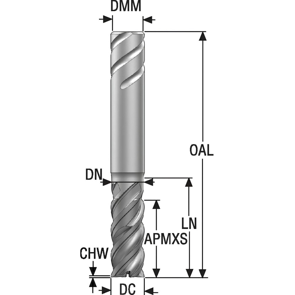 Seco Corner Chamfer End Mill 16 00 Mm Dia 32 00 Mm LOC 4 Flute 0