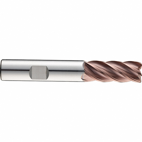 Corner Radius End Mill: 3/8" Dia, 3/8" LOC, 0.0300" Radius, 5 Flute, Solid Carbide - 2-1/2" OAL, 3/8" Shank Dia, 37 deg Helix, TM Finish, Single End, Series Z5C