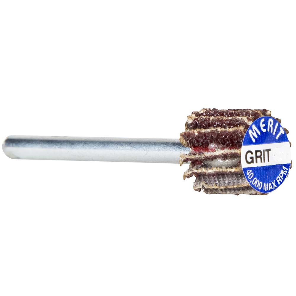 Norton Mounted Flap Wheel 3/4" Dia, 3/8" Face Width, 180 Grit